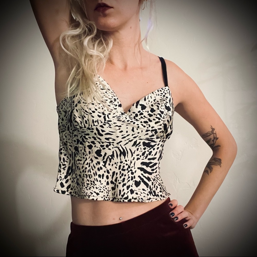 Sexy silk tank top